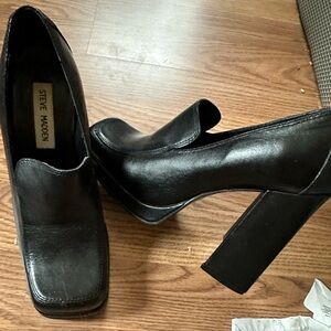 steve madden heeled loafers